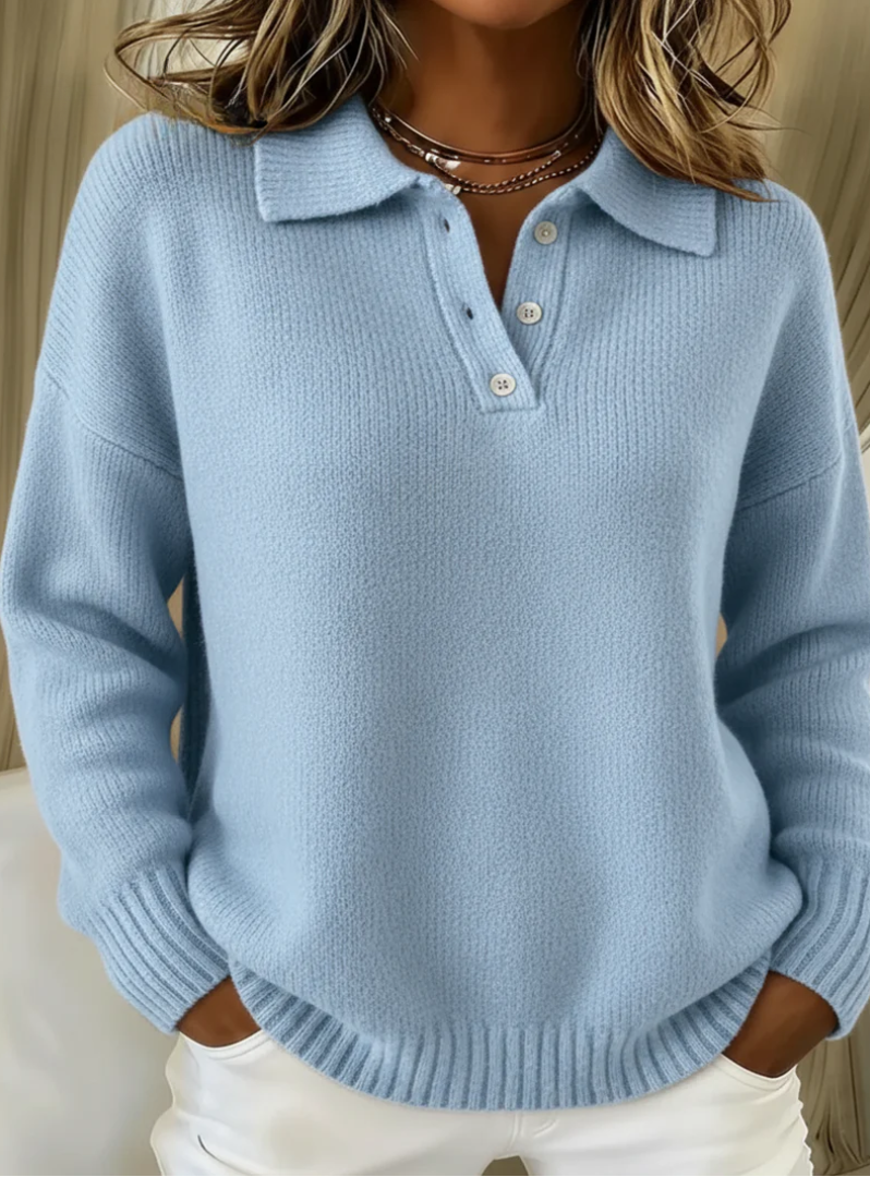 AMBER™|POLO SWEATER