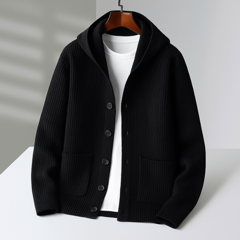 QUILL™|ELEGANT HOODED CARDIGAN