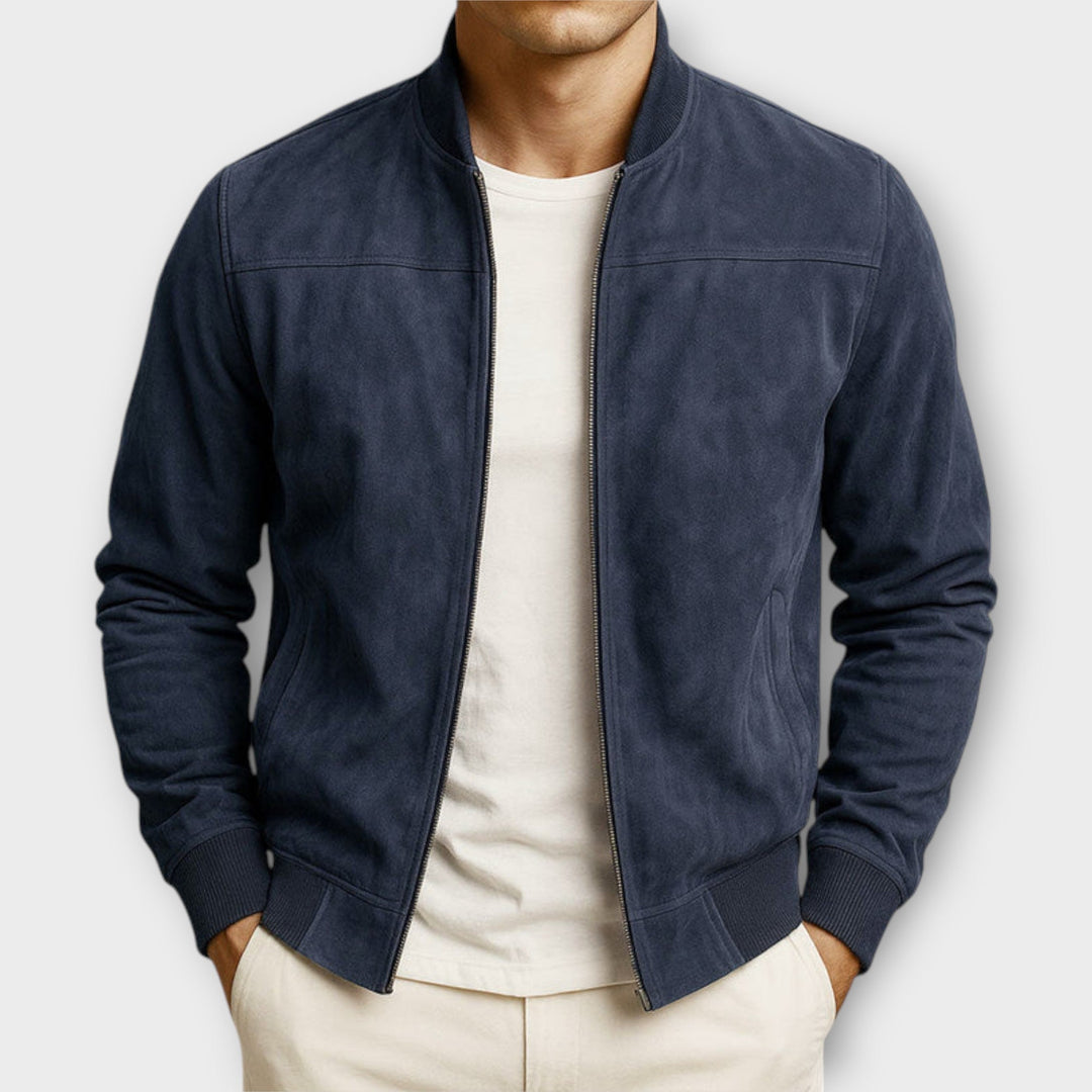 GLENN™|SUEDE BOMBER JACKET