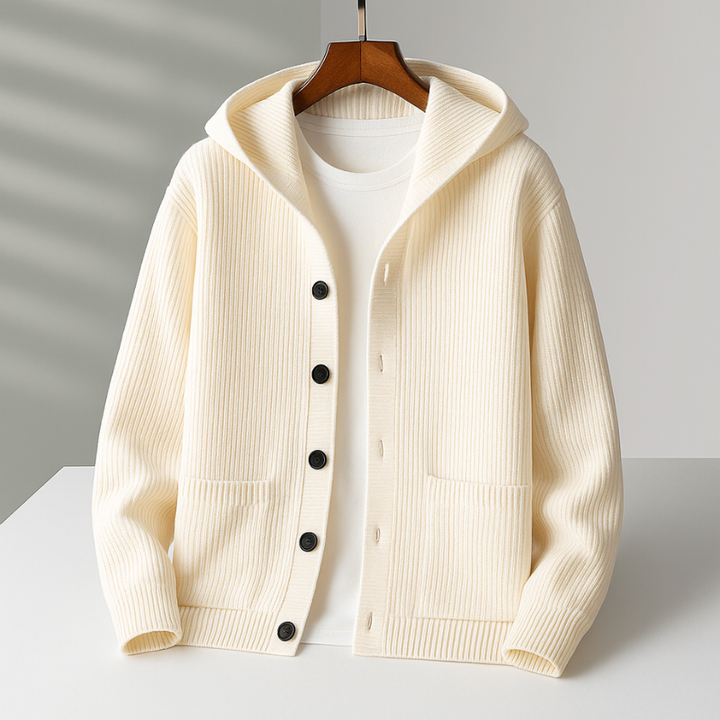 QUILL™|ELEGANT HOODED CARDIGAN