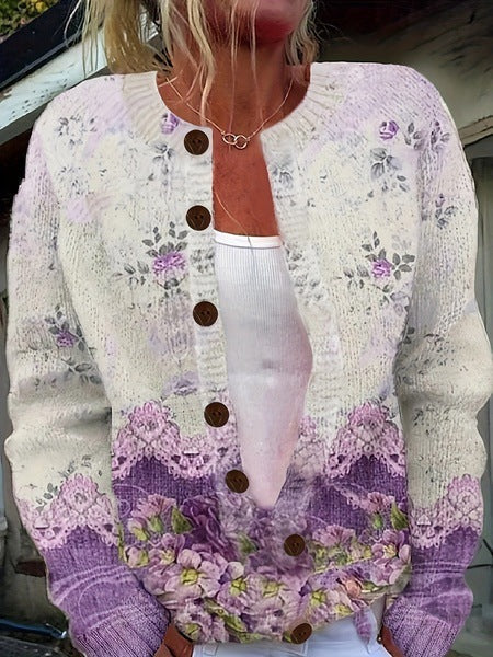 MIA™|ELEGANT FLORAL CARDIGAN