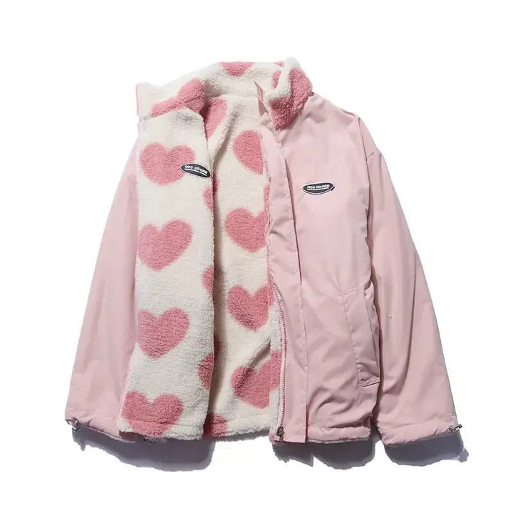 MEGAN™|REVERSIBLE HEART JACKET